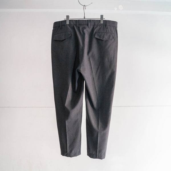 around2000s Dutch military dark gray color side line slacks "dead stock"