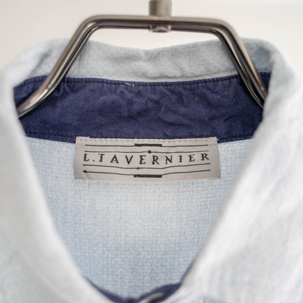 around 1980s sky blue long grandpa shirt