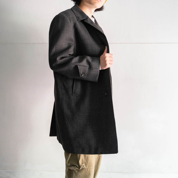 around1970s Japan vintage black × white based  wool coat