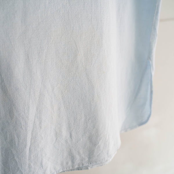 around 1980s sky blue long grandpa shirt