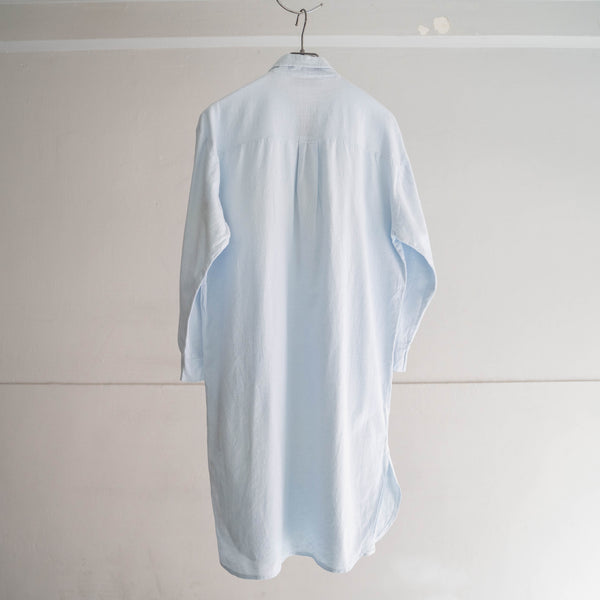 around 1980s sky blue long grandpa shirt