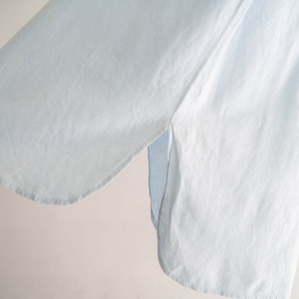 around 1980s sky blue long grandpa shirt