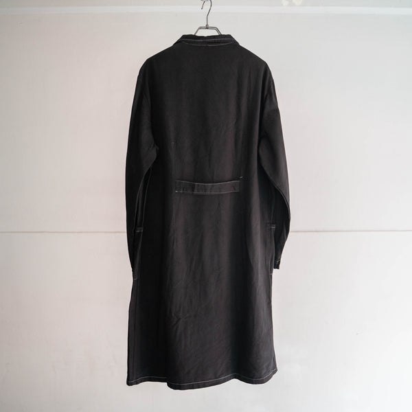 1980-90s Italian military work coat ‘dead stock’ -black dyed- -1