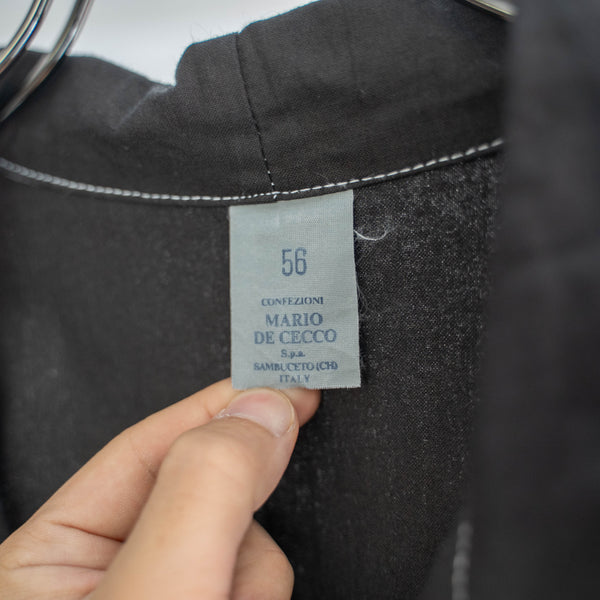 1980-90s Italian military work coat ‘dead stock’ -black dyed- -2