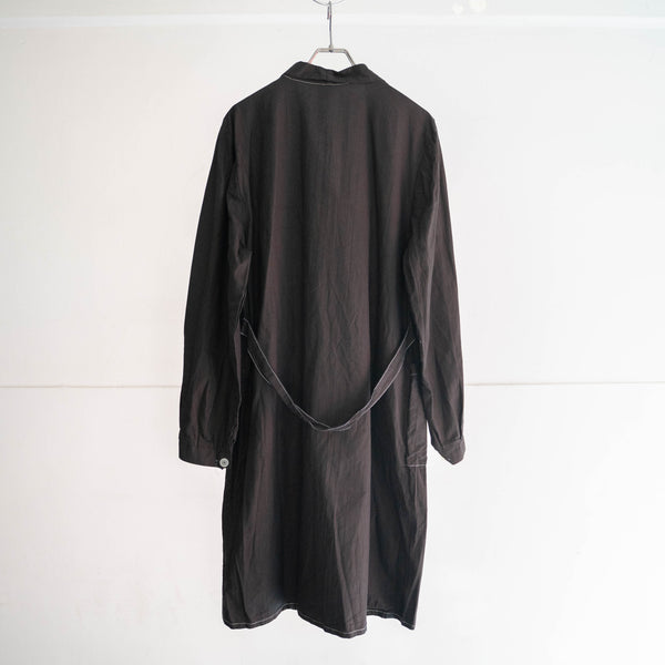 1980-90s Italian military work coat ‘dead stock’ -black dyed- -2