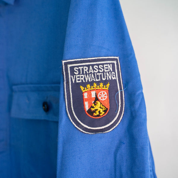 around 1980s Germany blue work short jacket with patch ‘dead stock’ -1