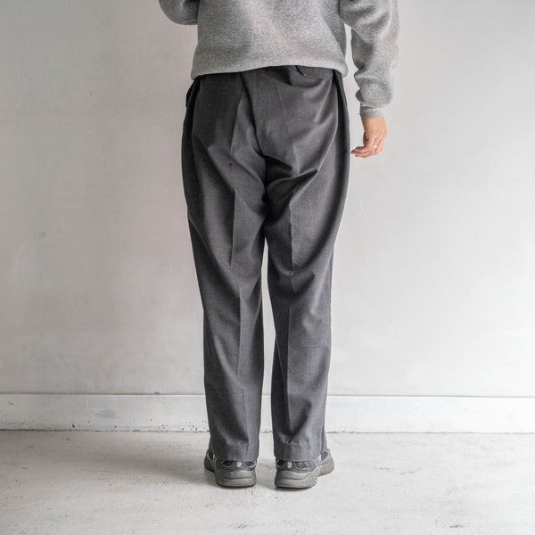 around2000s Dutch military dark gray color side line slacks "dead stock"