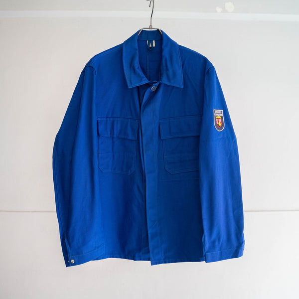 around 1980s Germany blue work short jacket with patch ‘dead stock’ -2