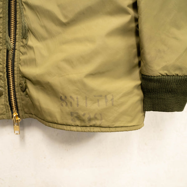 around 1980s Canadian military MK2 liner jacket 'zip remake' -with stencil-