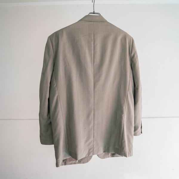 2000s Japan vintage light gray summer wool set up