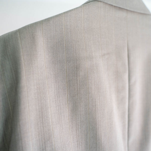 2000s Japan vintage light gray summer wool set up