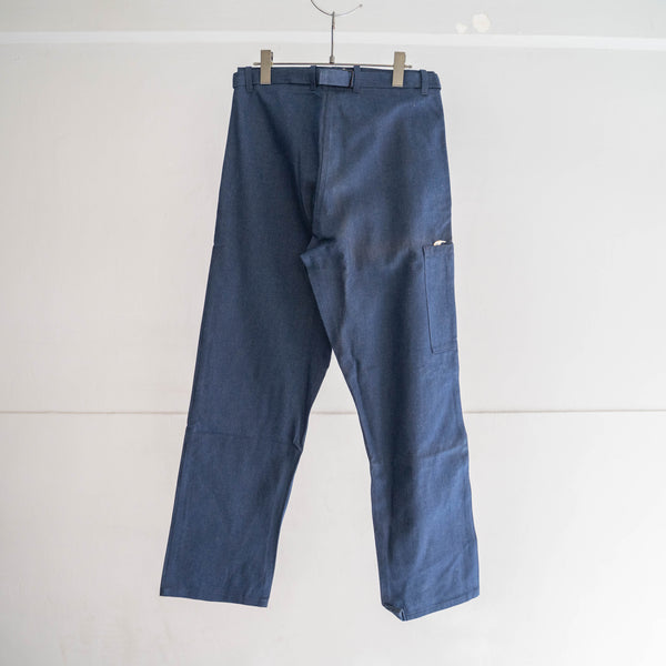 1970s Germany blue denim work pants -with cinch back- ‘dead stock’