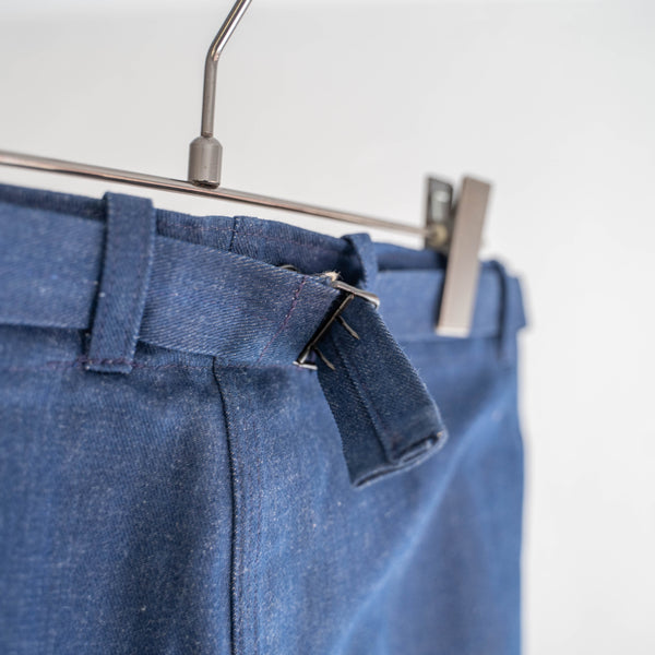 1970s Germany blue denim work pants -with cinch back- ‘dead stock’