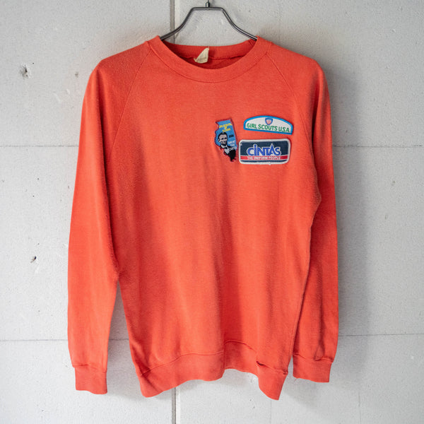 1980-90s Portugal orange color sweat -patch custom-