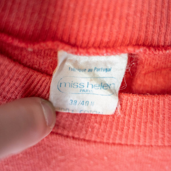 1980-90s Portugal orange color sweat -patch custom-