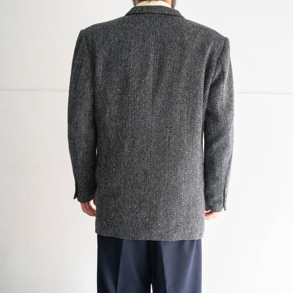 1980-90s Japan vintage salt and pepper tweed tailored jacket