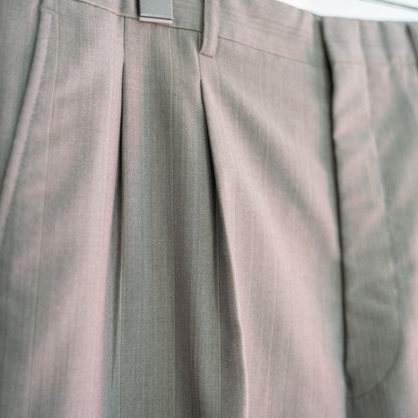 2000s Japan vintage light gray summer wool set up