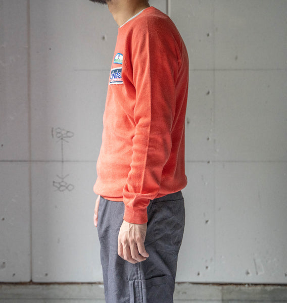 1980-90s Portugal orange color sweat -patch custom-