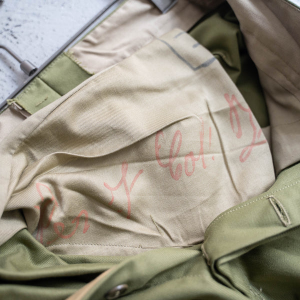 around 1970s Europe military olive chino pants 'dead stock'