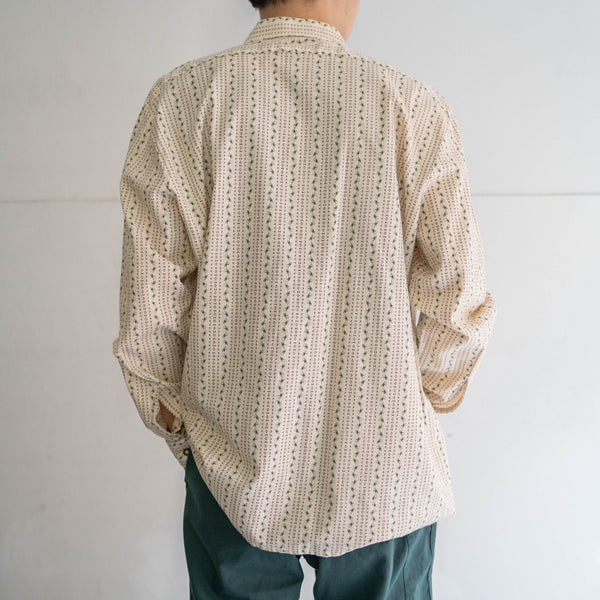 around 1990s Europe light beige all-over pattern shirt
