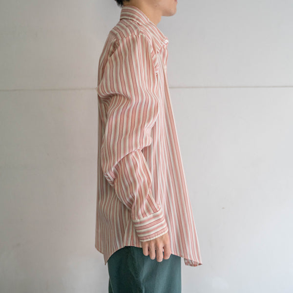 1970s USA white × red stripe shirt