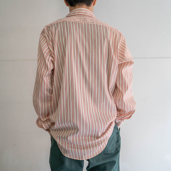 1970s USA white × red stripe shirt