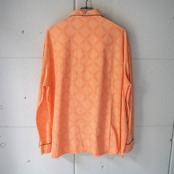 around 1990s Europe orange × black color pajama shirt