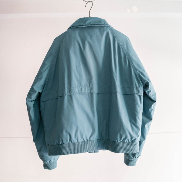 around1990s turquoise blue color stand neck down jacket