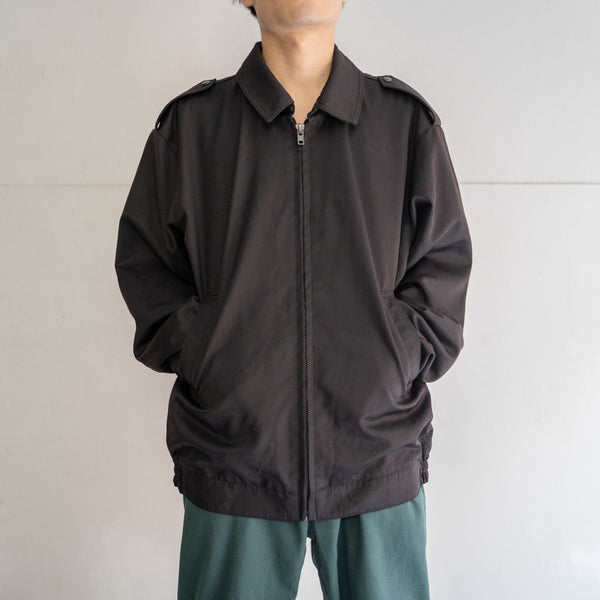 2000s Italian military black work blouson with epaulettes