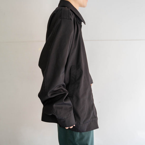 2000s Italian military black work blouson with epaulettes
