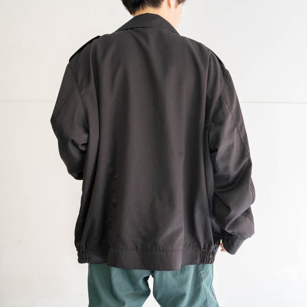 2000s Italian military black work blouson with epaulettes