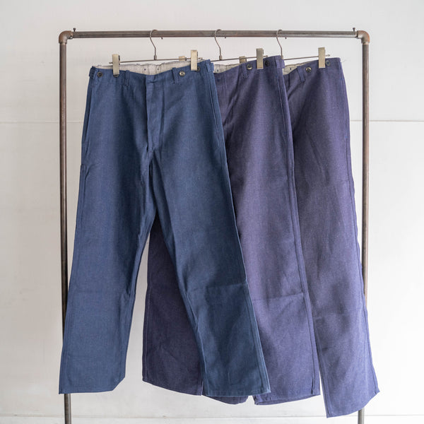 1970s Germany blue denim work pants -with cinch back- ‘dead stock’
