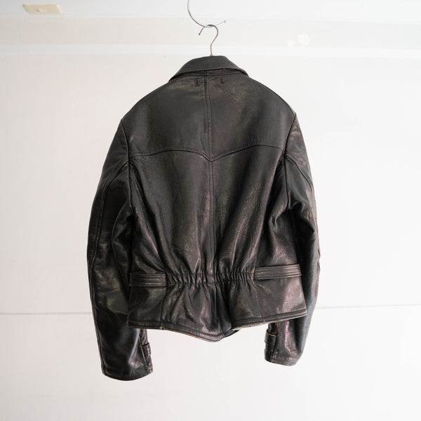 1940-50s Europe SKINNARLAND leather motorcycle jacket