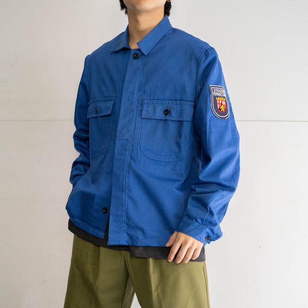 around 1980s Germany blue work short jacket with patch ‘dead stock’ -1
