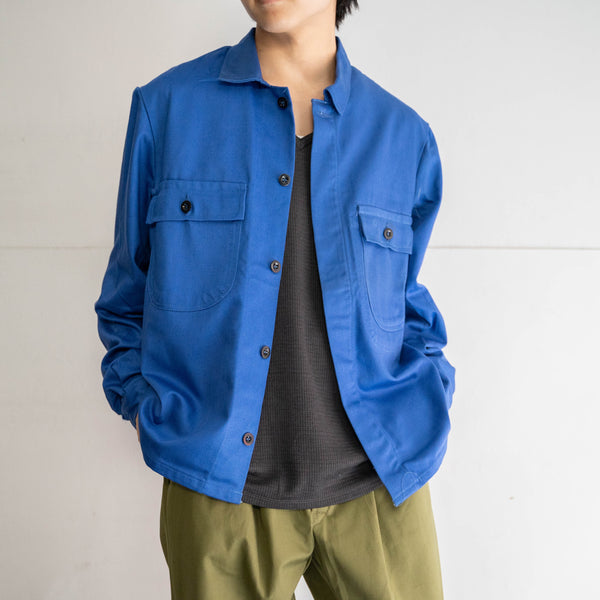 around 1980s Germany blue work short jacket with patch ‘dead stock’ -1