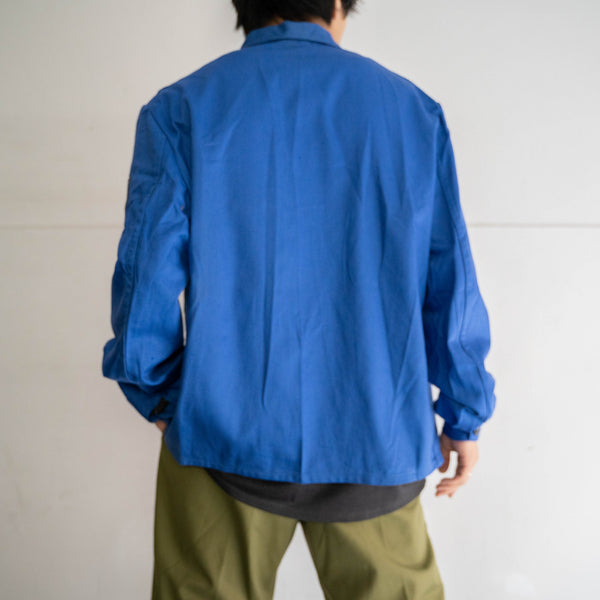 around 1980s Germany blue work short jacket with patch ‘dead stock’ -1