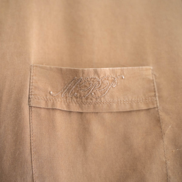 around 1990s brown color all silk shirt