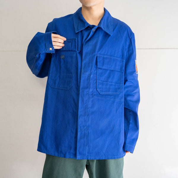 around 1980s Germany blue work short jacket with patch ‘dead stock’ -2