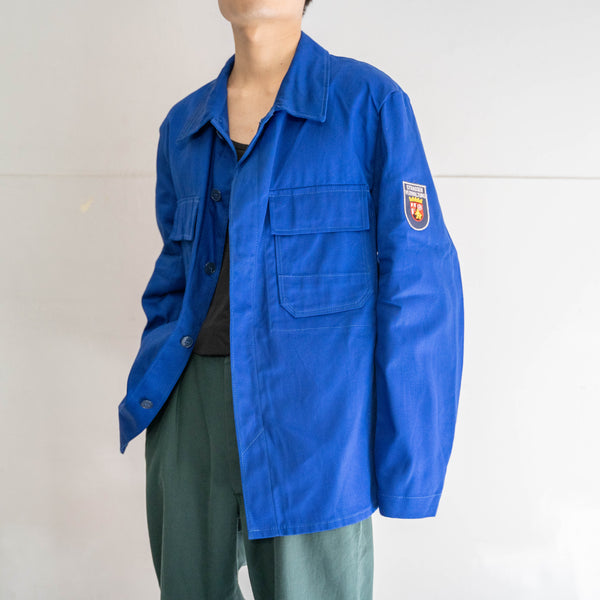 around 1980s Germany blue work short jacket with patch ‘dead stock’ -2