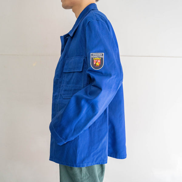 around 1980s Germany blue work short jacket with patch ‘dead stock’ -2