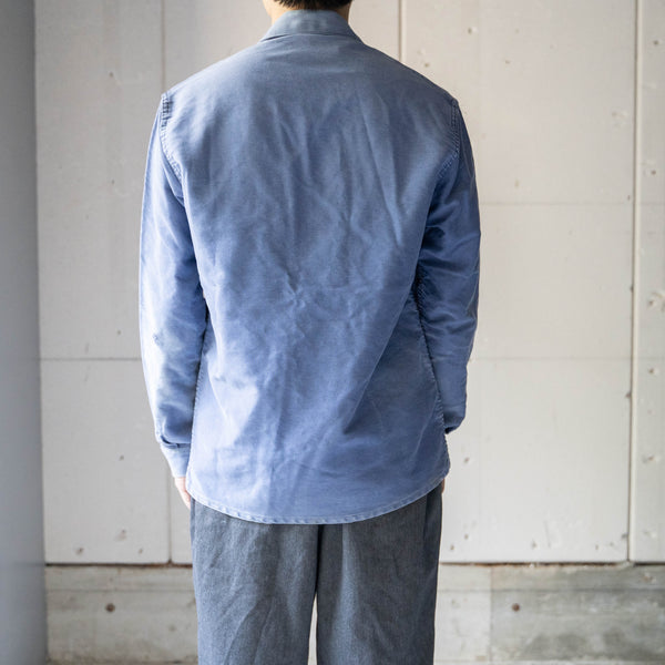 1960-70s France blue moleskin work jacket -good fade & damage-