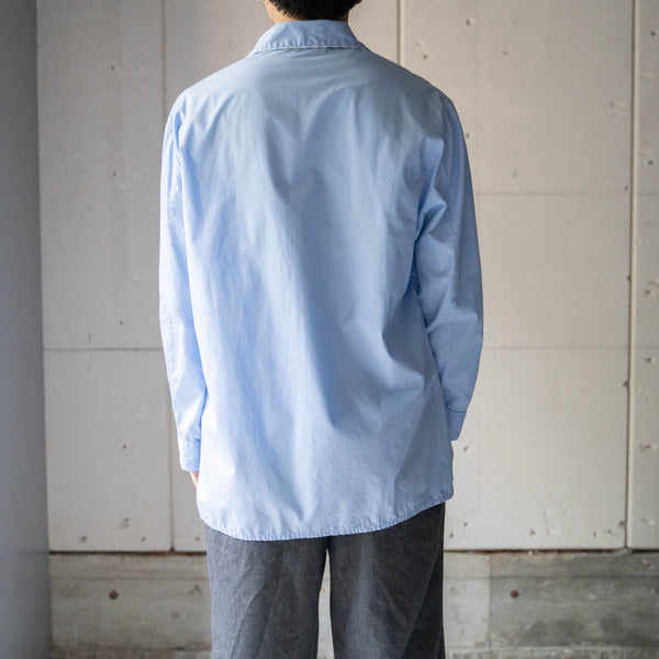 around1970s Germany ice blue color basic pajama shirt