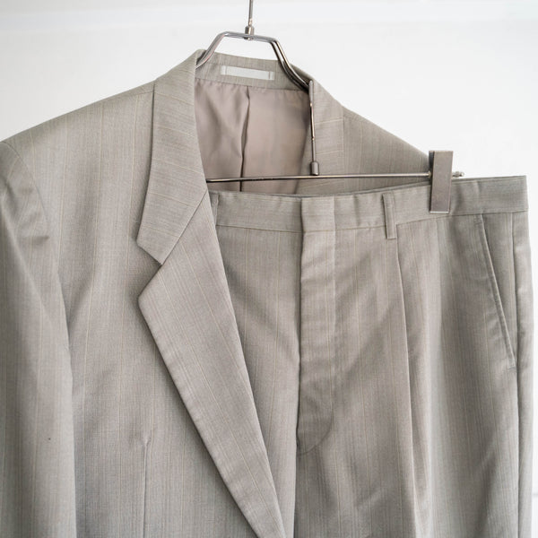 2000s Japan vintage light gray summer wool set up