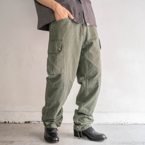 around 1980s French military cargo pants -strange front pocket-