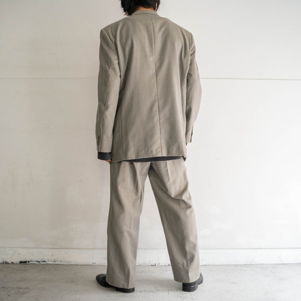 2000s Japan vintage light gray summer wool set up