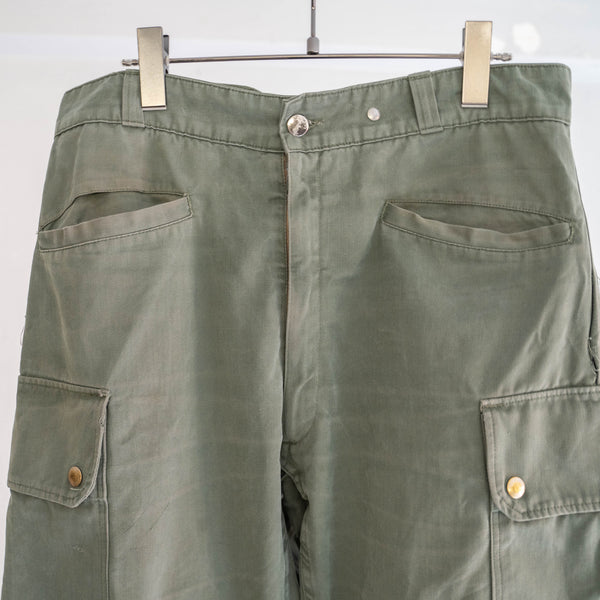 around 1980s French military cargo pants -strange front pocket-