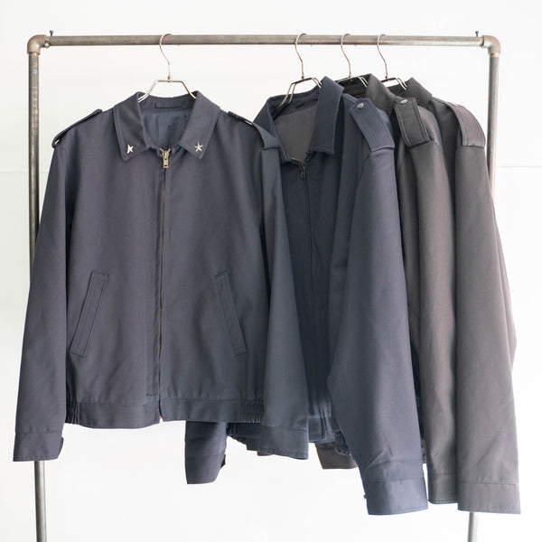 2000s Italian military black work blouson with epaulettes