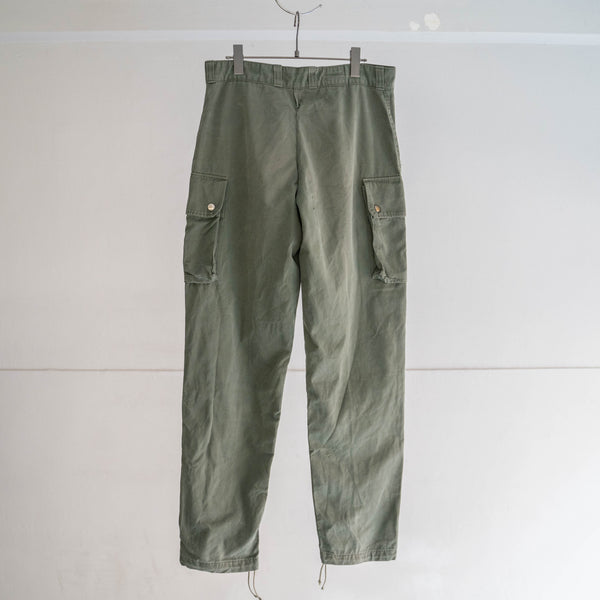 around 1980s French military cargo pants -strange front pocket-
