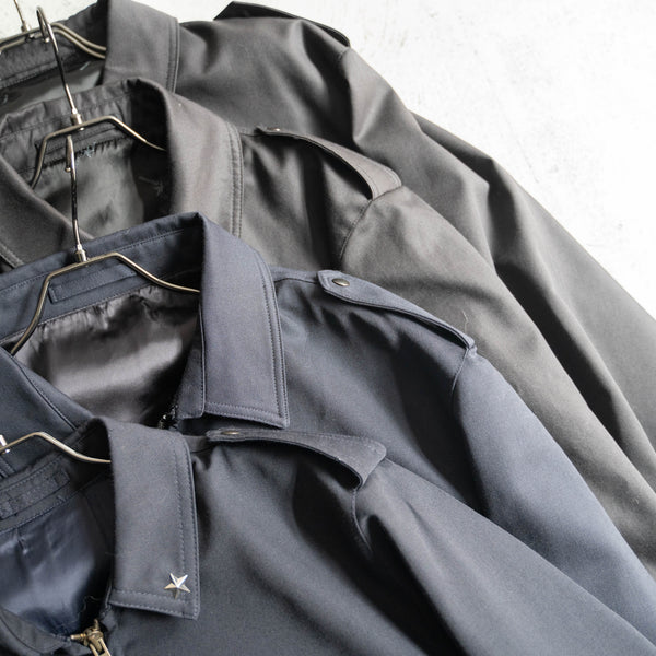 2000s Italian military black work blouson with epaulettes