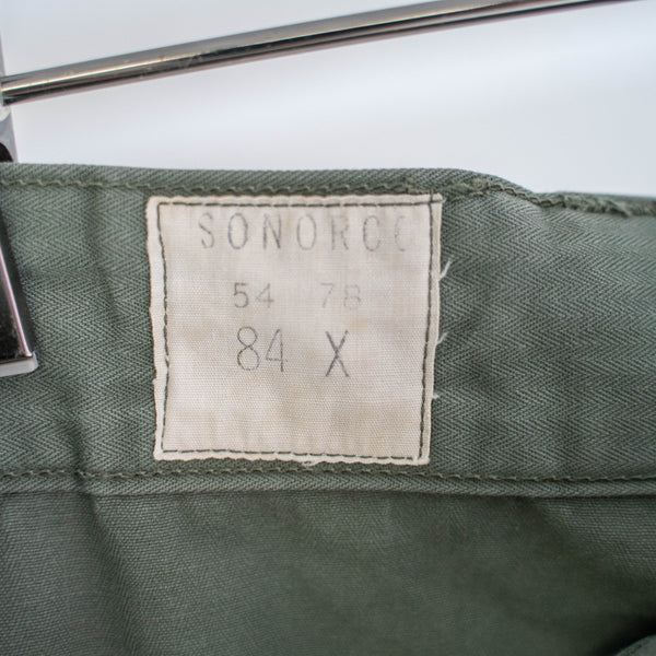 around 1980s French military cargo pants -strange front pocket-